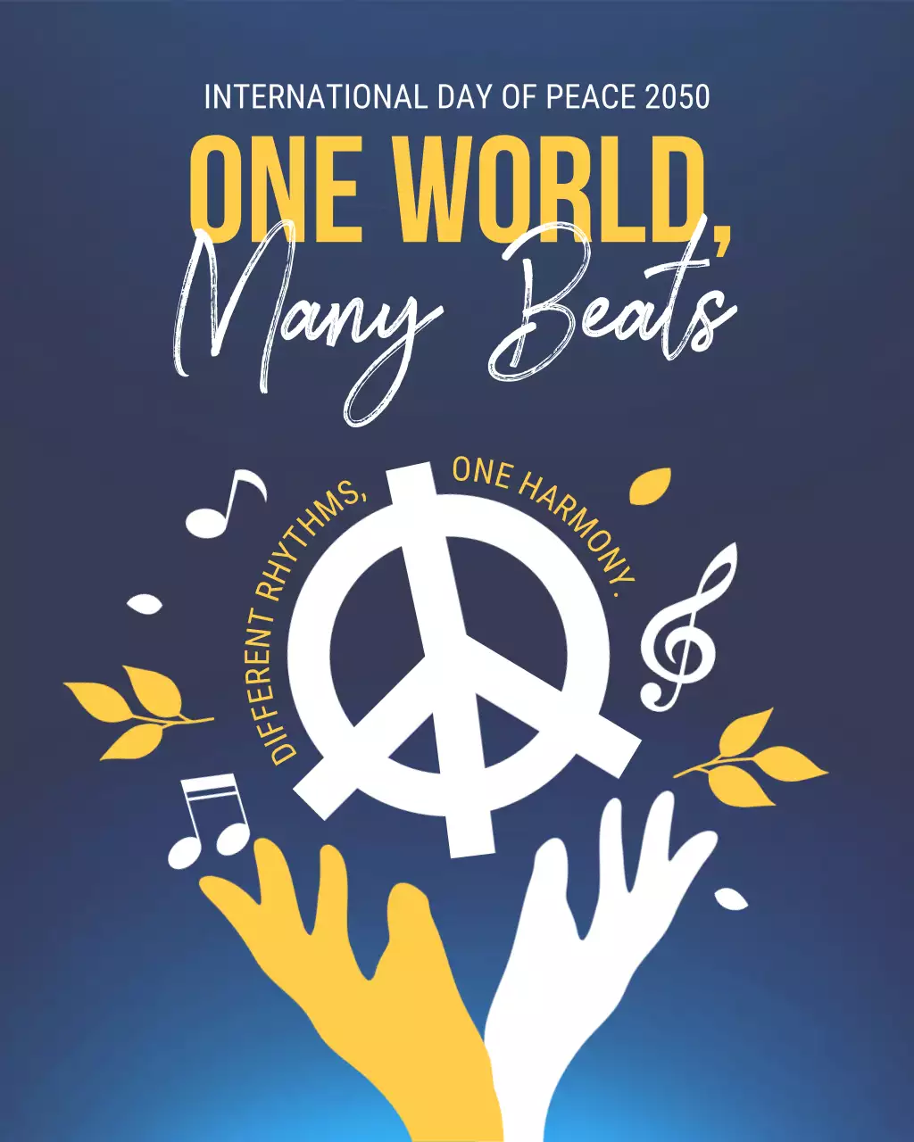 Modern Silhouette Peace Instagram Post