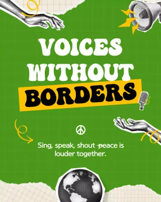 Green Retro Peace Promotion Instagram Post