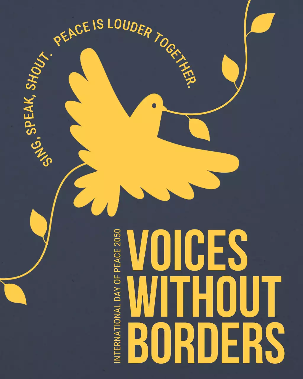 Minimalist Modern Peace Event Instagram Post