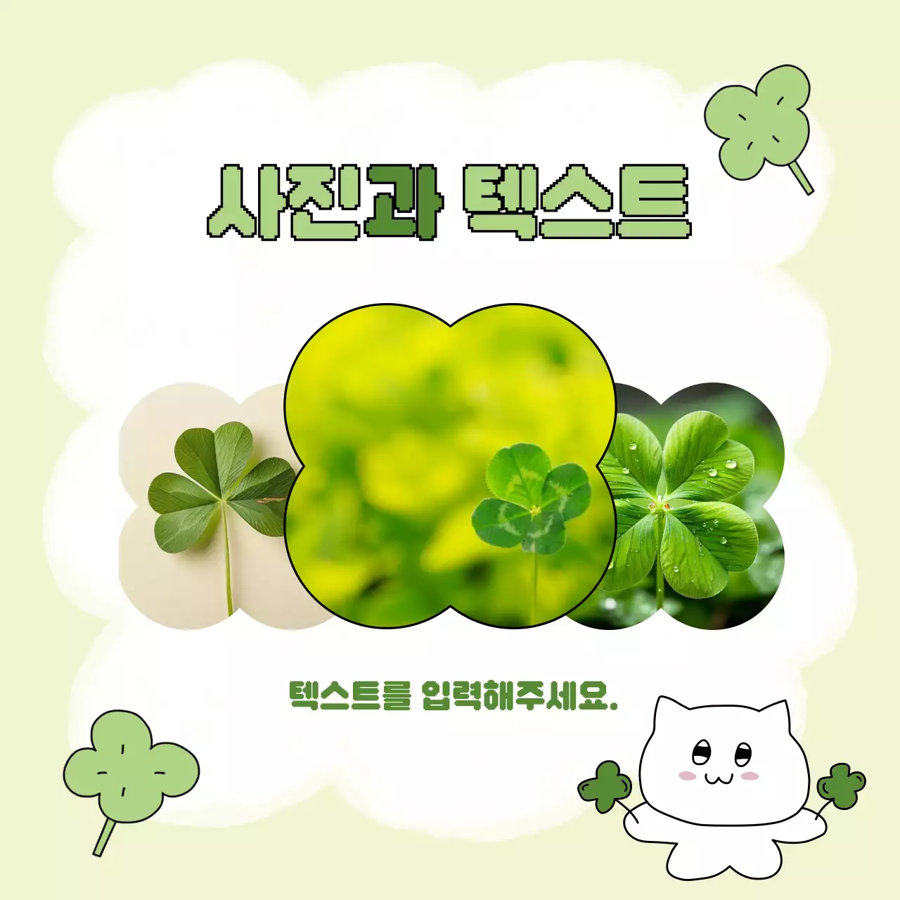 연두 아기자기한 행운 안내