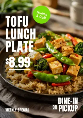 Green Modern Lunch Promotion Poster