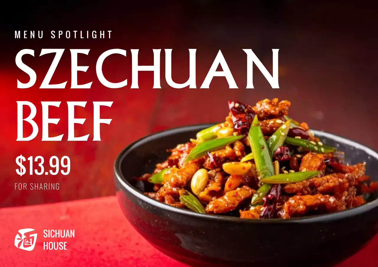 Red Traditional Cuisine Advertisement Poster