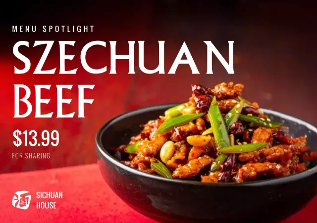 Red Traditional Cuisine Advertisement Poster