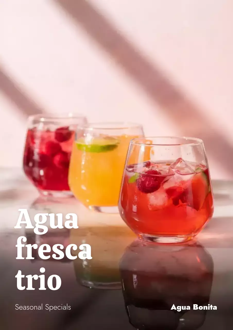 Pink Modern Beverage Promotion Poster