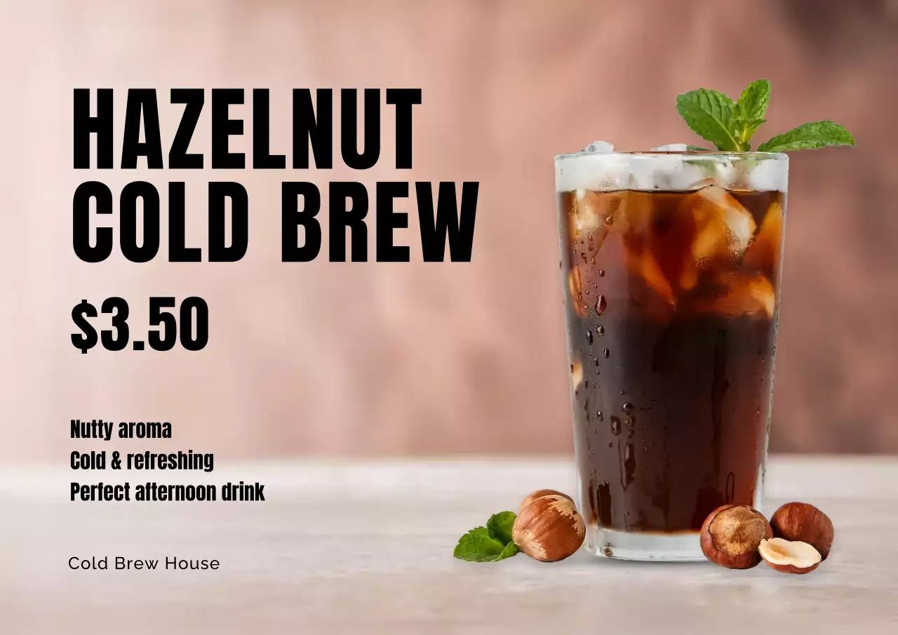 Brown Modern Coffee Promotion Poster