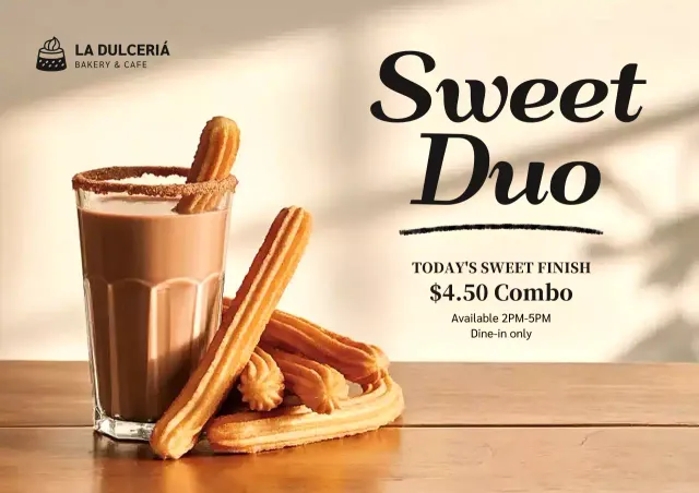 Beige Modern Dessert Promotion Poster