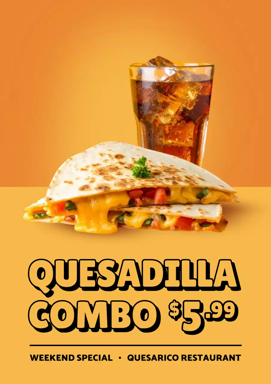 Orange Bold Food Promotion Poster