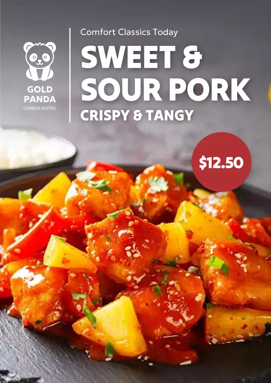 Red Modern Food Promotion Poster