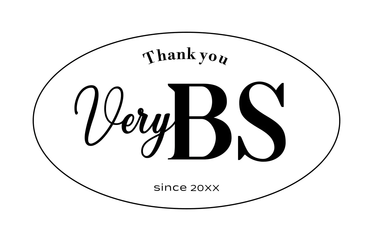 白黒 シンプル ロゴ シール テキスト