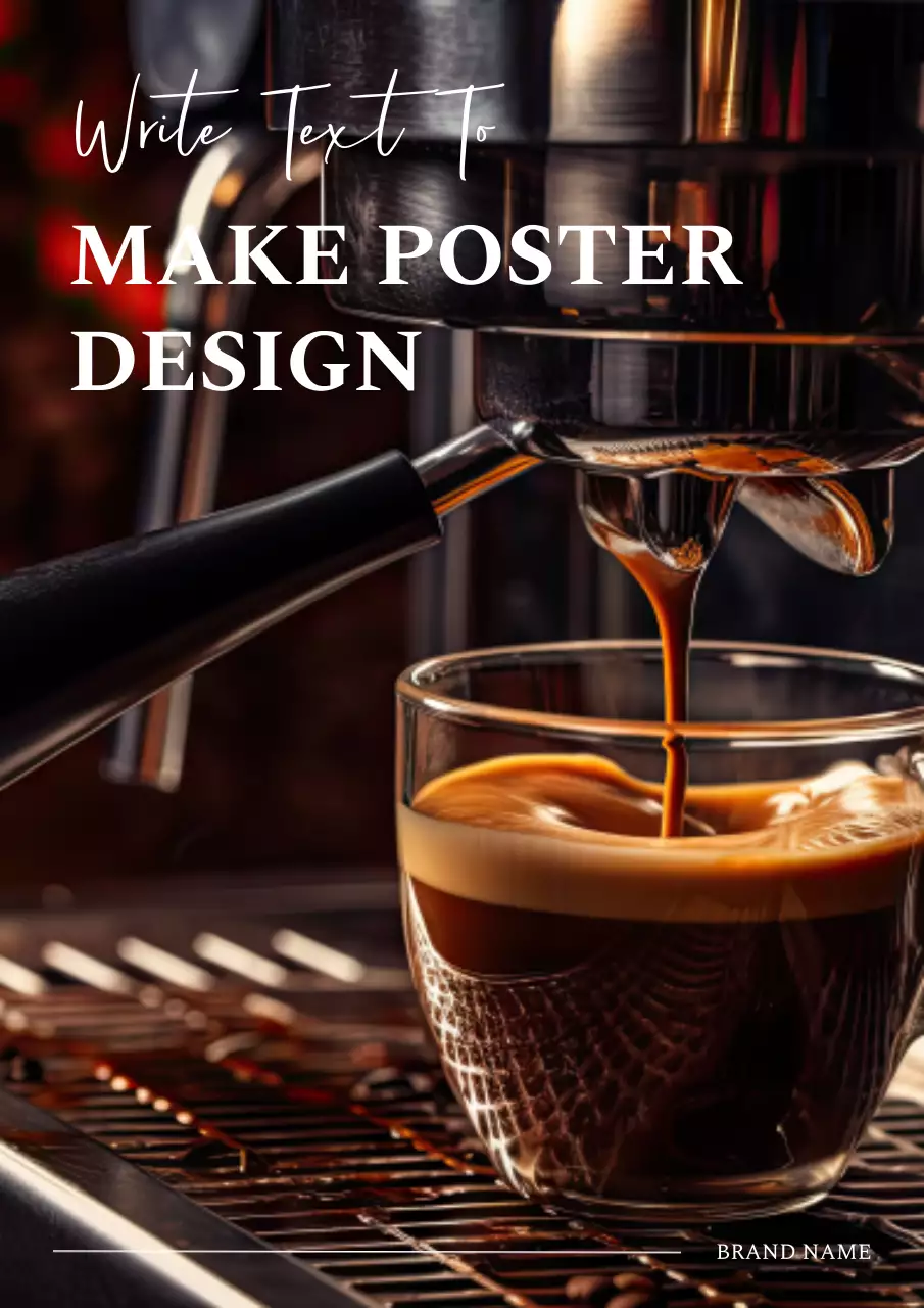 brown modern coffee poster design