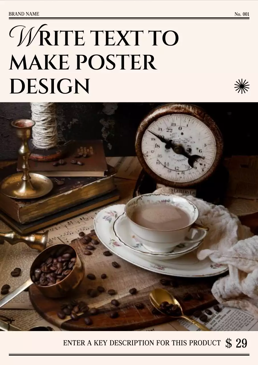 brown vintage coffee advertisement