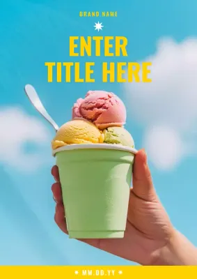 mint modern ice cream advertisement