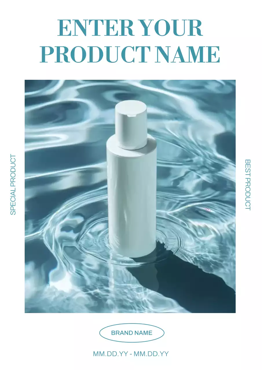 teal modern skincare advertisement