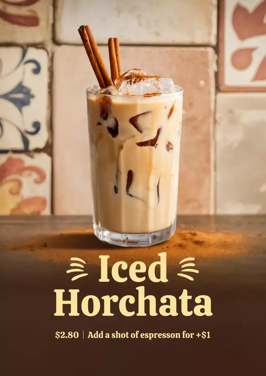 Beige Rustic Beverage Advertisement Poster