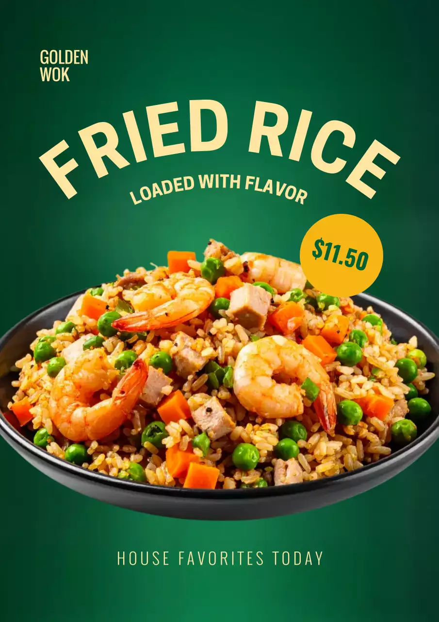 Green Modern Food Advertisement Poster