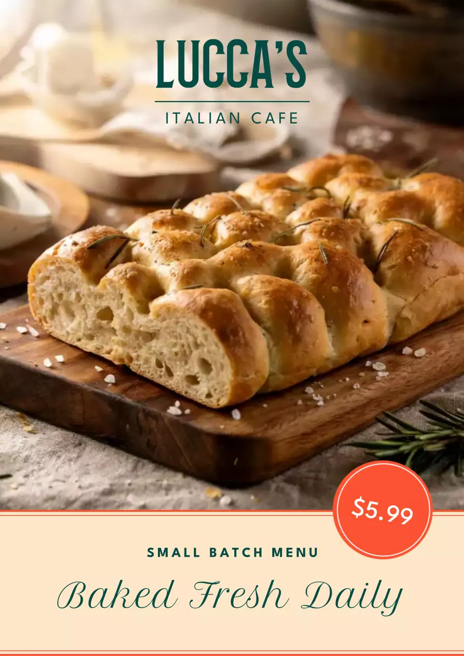 Beige Classic Bread Promotion Poster