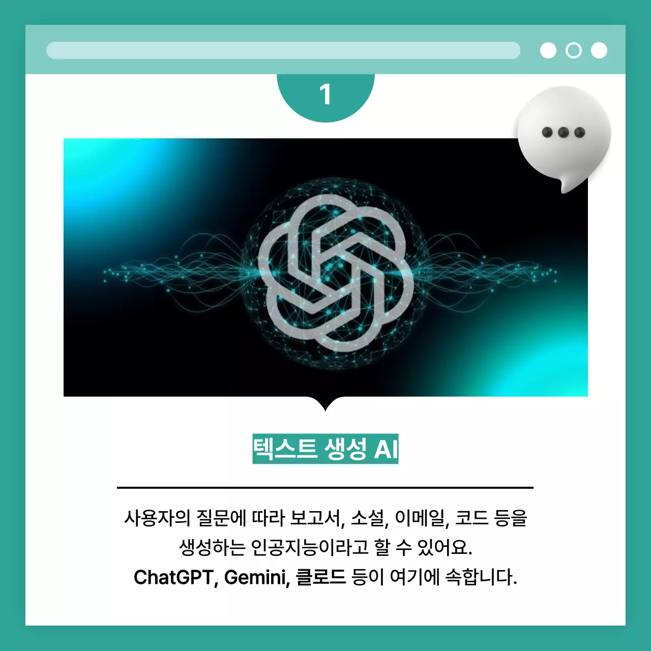 민트 모던 생성형 인공지능 정보 설명