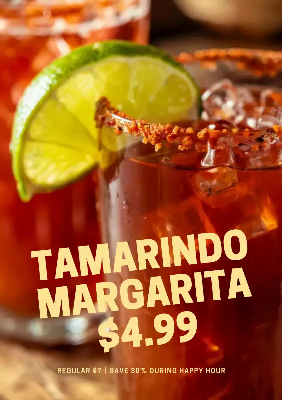 Red Trendy Cocktail Promotion Poster