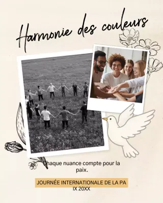 Publication Instagram d'annonce de Beige Elegant Unity