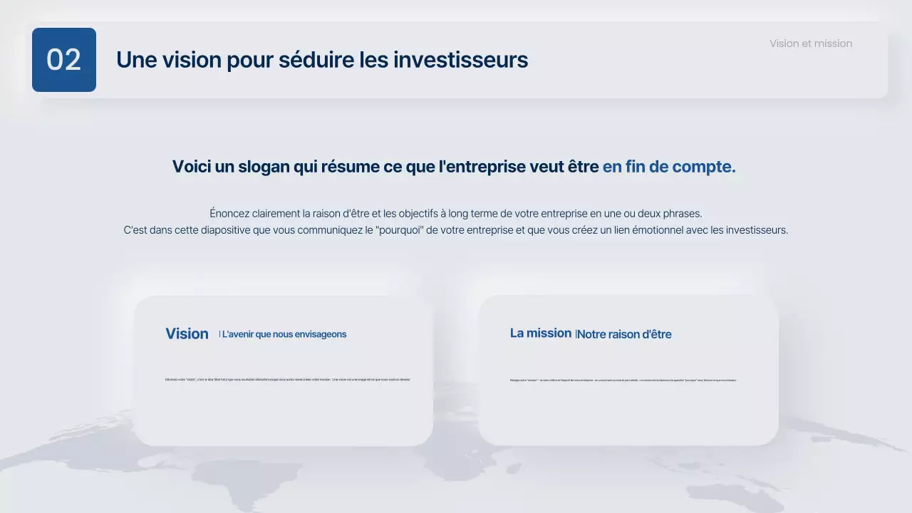 Proposition commerciale moderne en gris et bleu marine