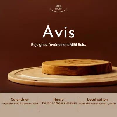 Avis d'information sur l'événement Brown Simple