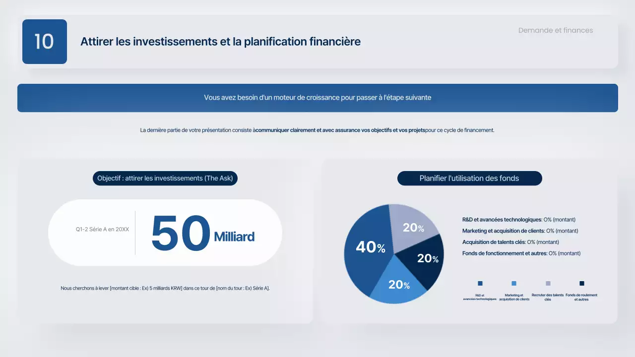 Proposition commerciale moderne en gris et bleu marine