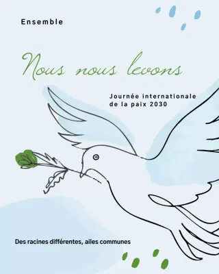 Publication Instagram d'annonce de paix minimaliste bleue