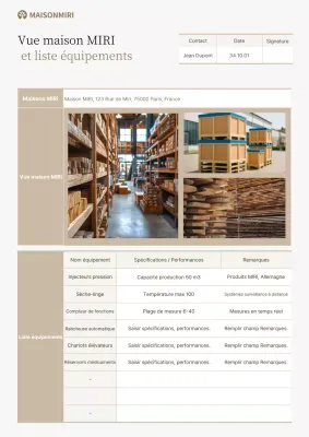 Méthode de gestion d'entrepôt simple et beige