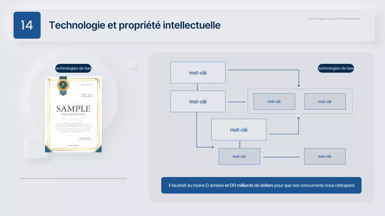 Proposition commerciale moderne en gris et bleu marine