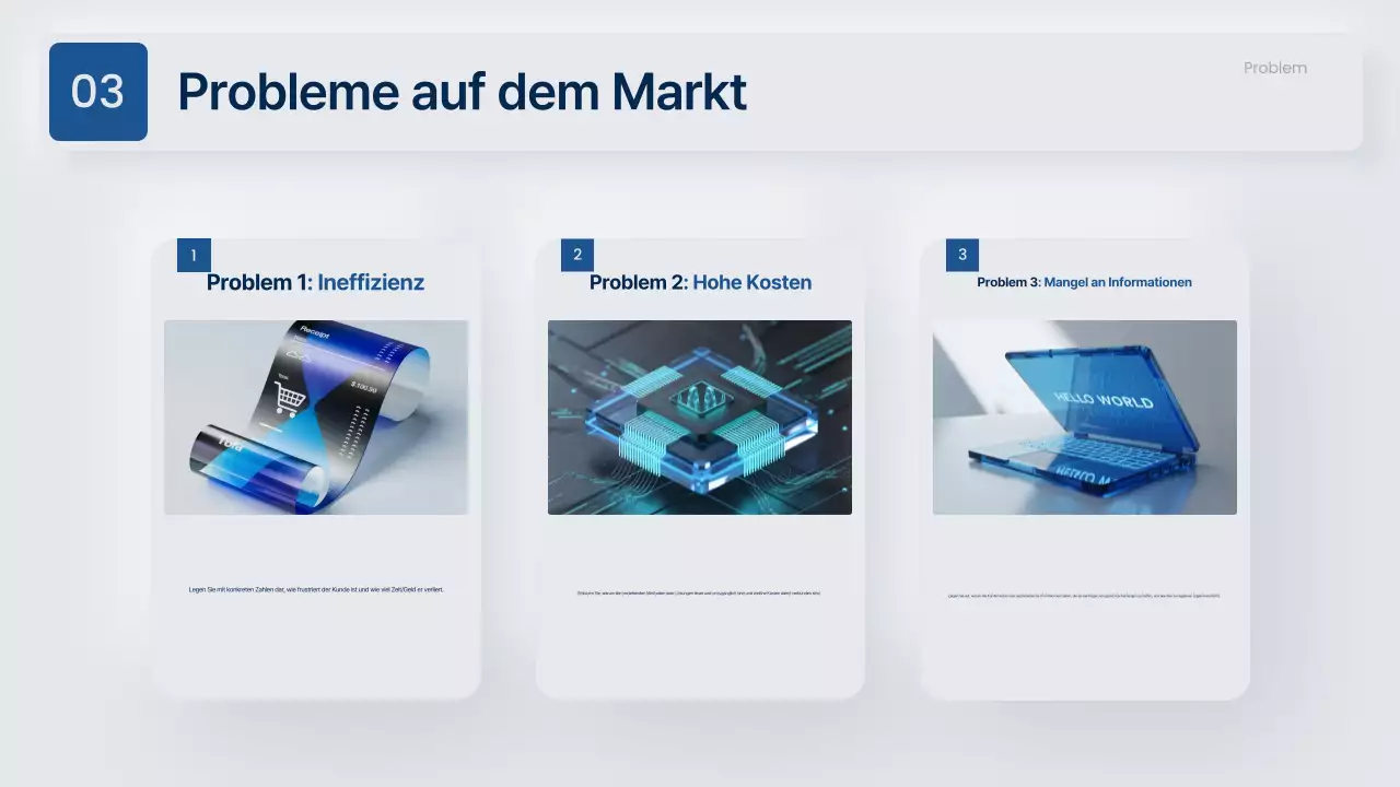 Moderner Geschäftsvorschlag in Grau und Marineblau