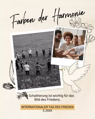 Beige Elegant Unity Ankündigung Instagram Post