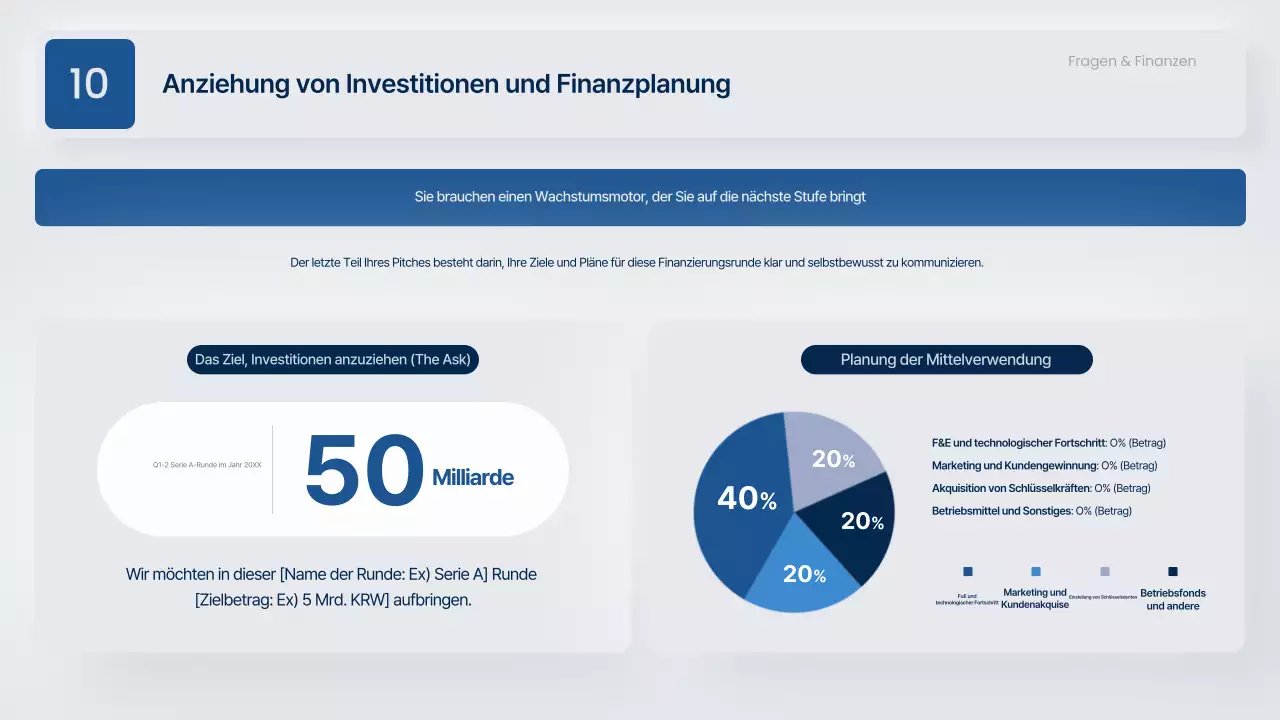 Moderner Geschäftsvorschlag in Grau und Marineblau