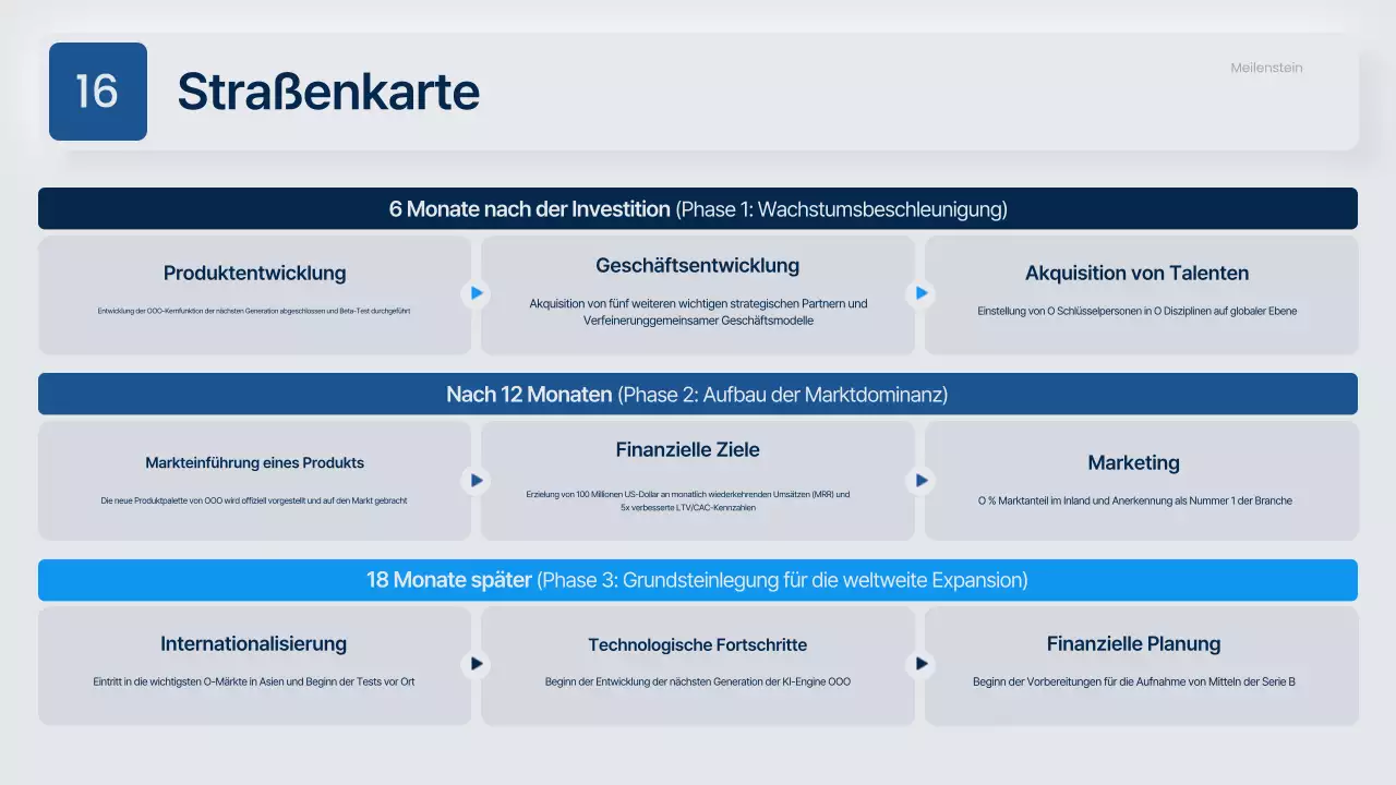 Moderner Geschäftsvorschlag in Grau und Marineblau