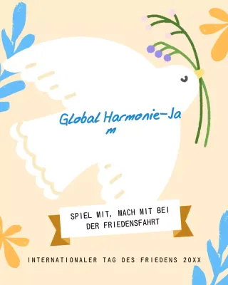 Blue Modern Peace Ankündigung Instagram-Post