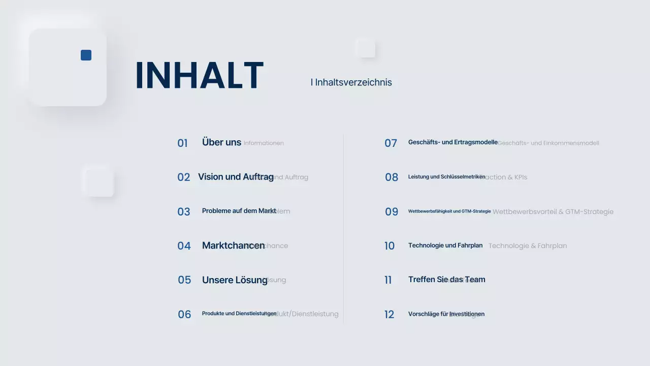 Moderner Geschäftsvorschlag in Grau und Marineblau