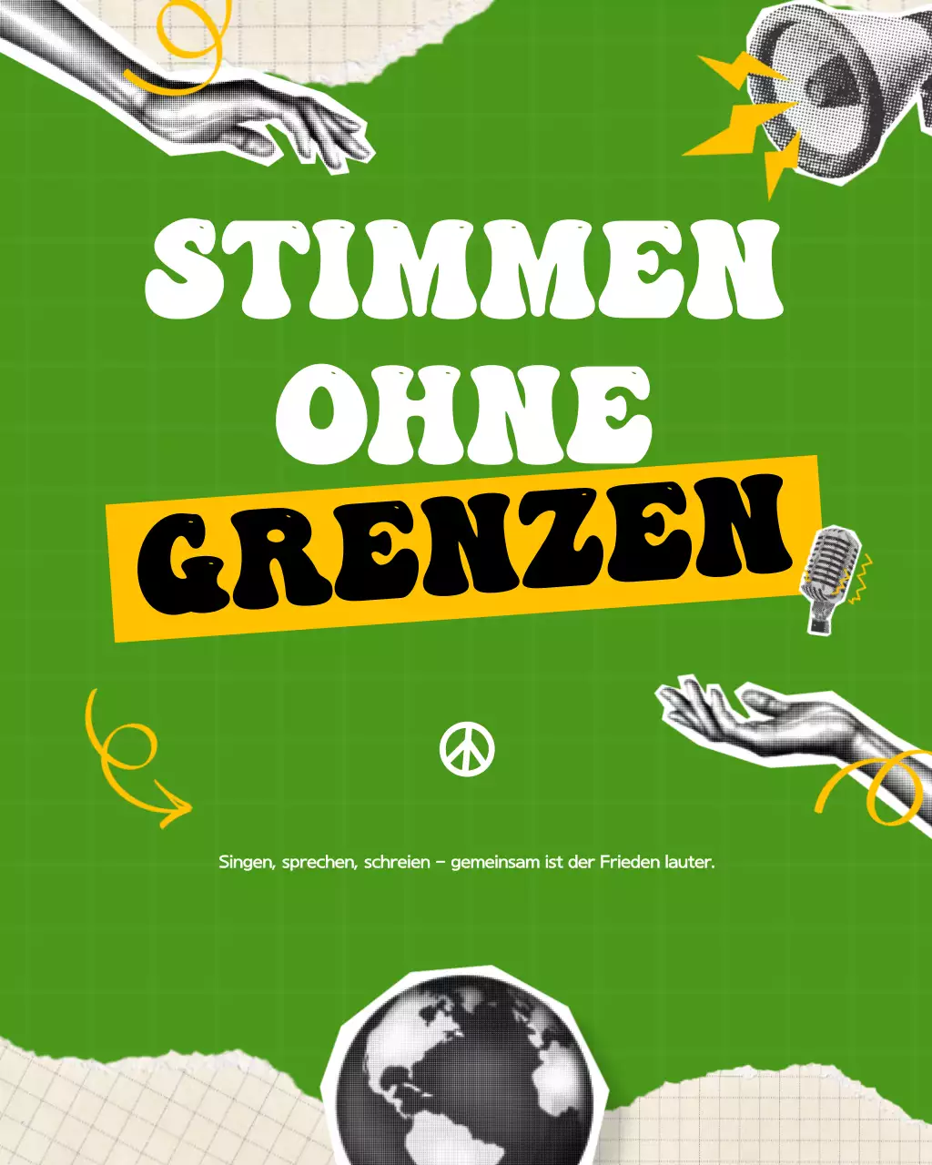Instagram-Beitrag zur Green Retro Peace-Promotion