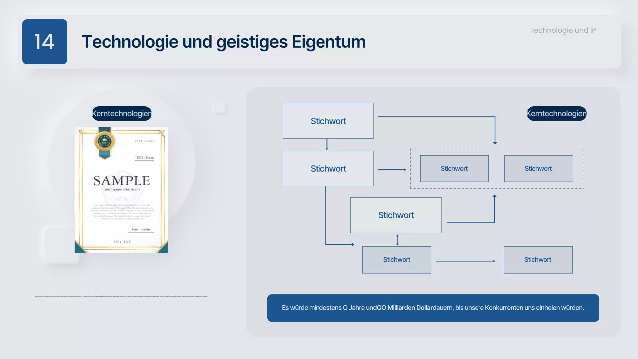 Moderner Geschäftsvorschlag in Grau und Marineblau