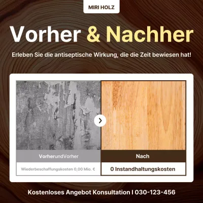 Braune Werbung für moderne Architektur