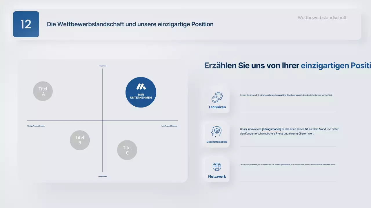 Moderner Geschäftsvorschlag in Grau und Marineblau