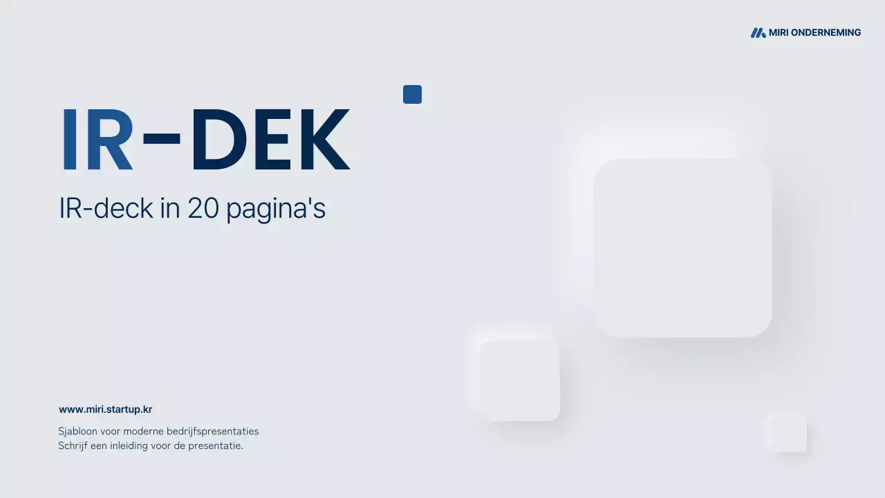 Modern bedrijfsplan in grijs en marineblauw