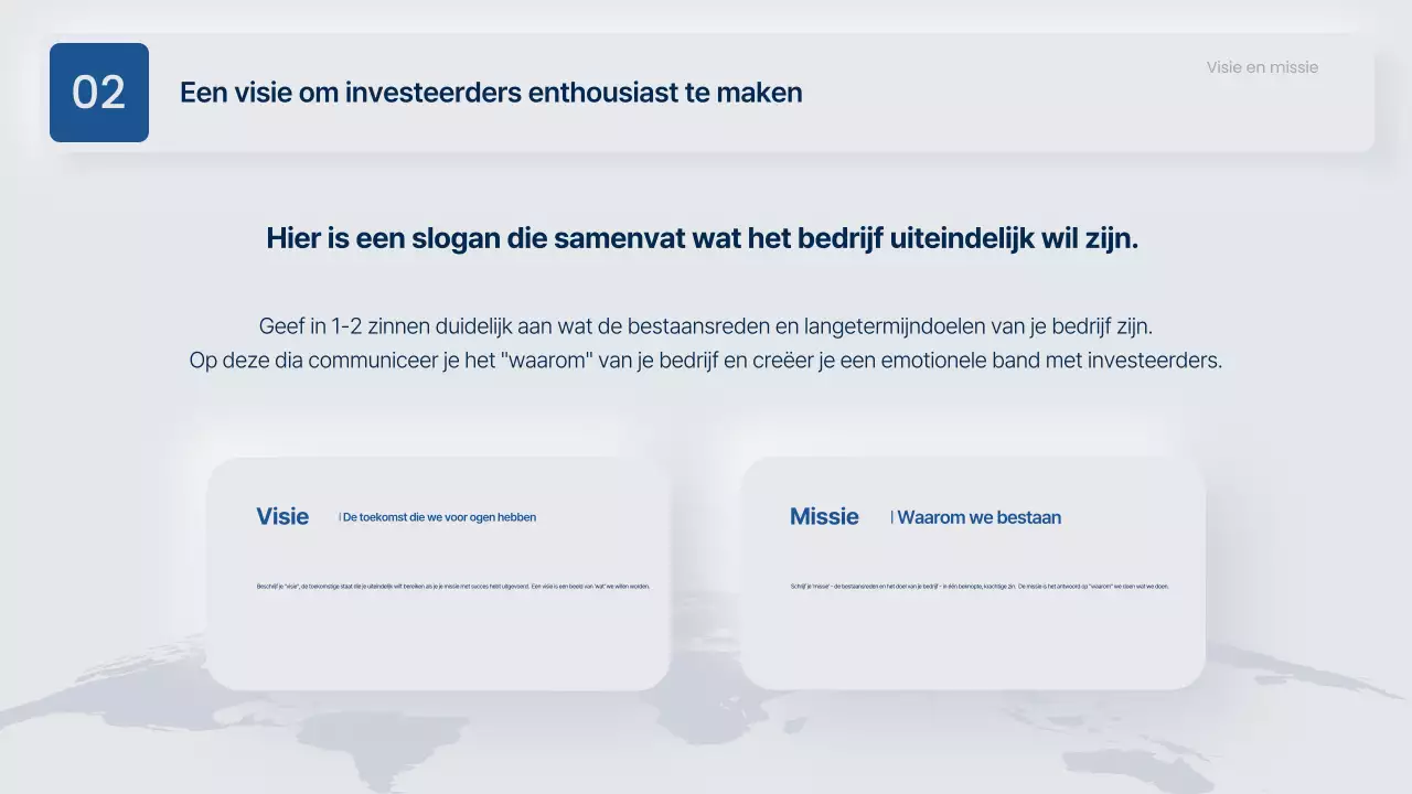 Modern bedrijfsplan in grijs en marineblauw