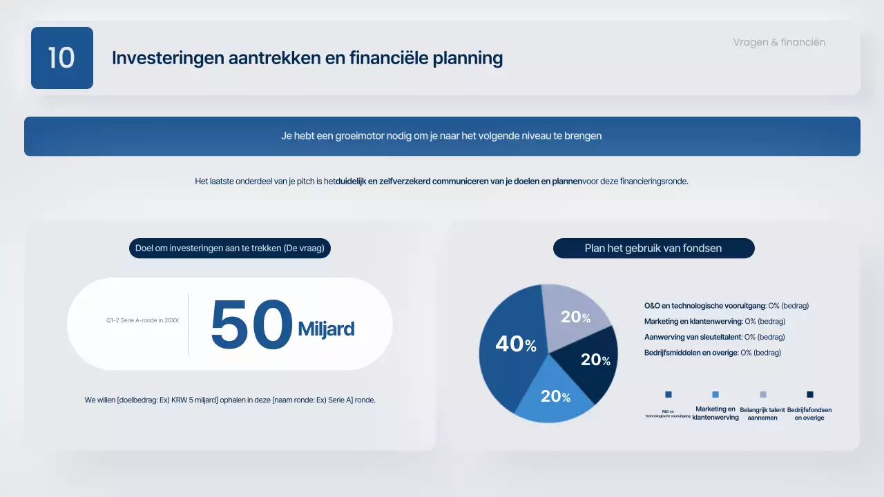 Modern bedrijfsplan in grijs en marineblauw