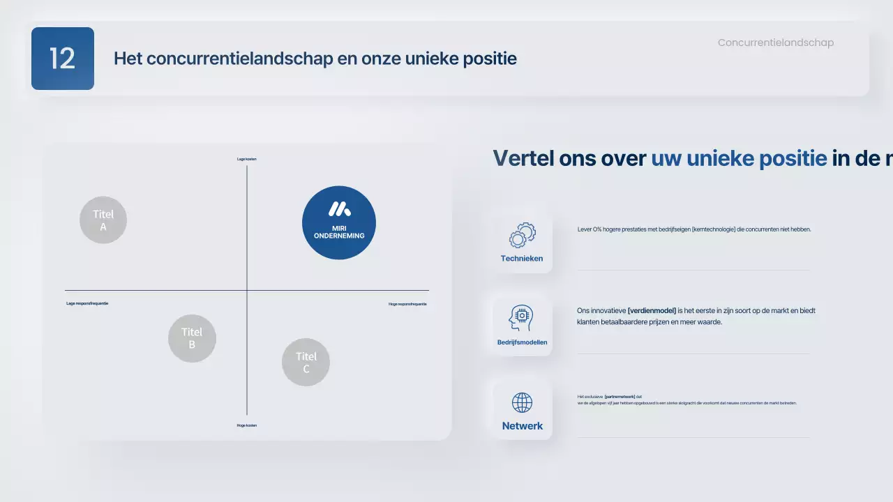 Modern bedrijfsplan in grijs en marineblauw