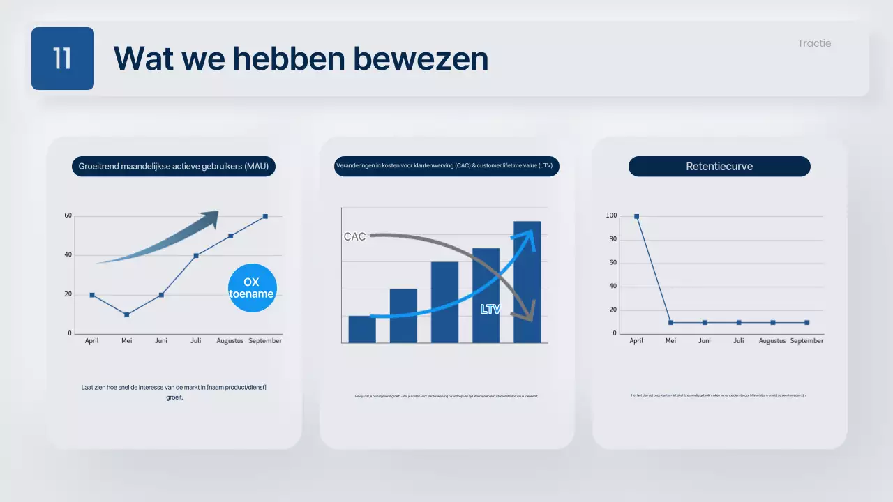 Modern bedrijfsplan in grijs en marineblauw