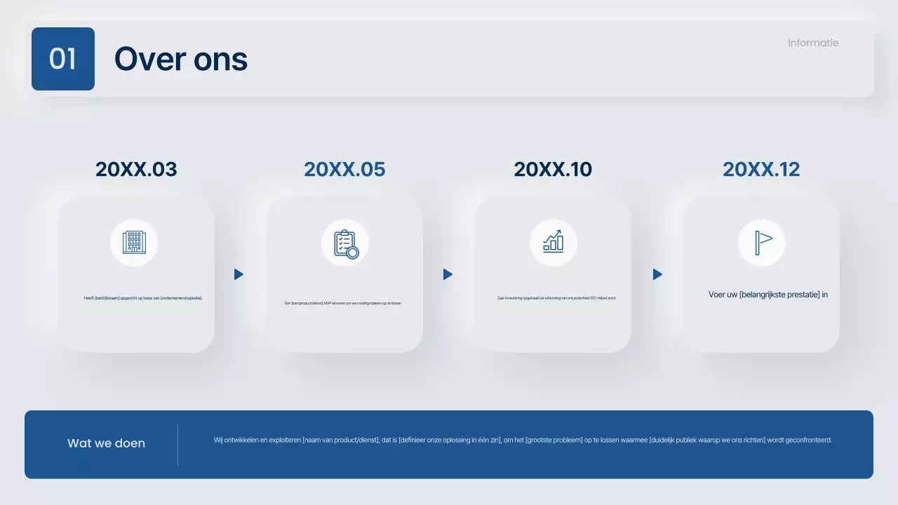 Modern bedrijfsplan in grijs en marineblauw