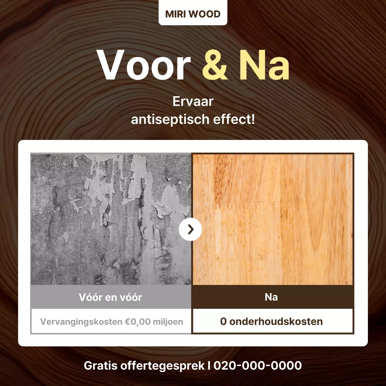 Bruine moderne architectuuradvertentie