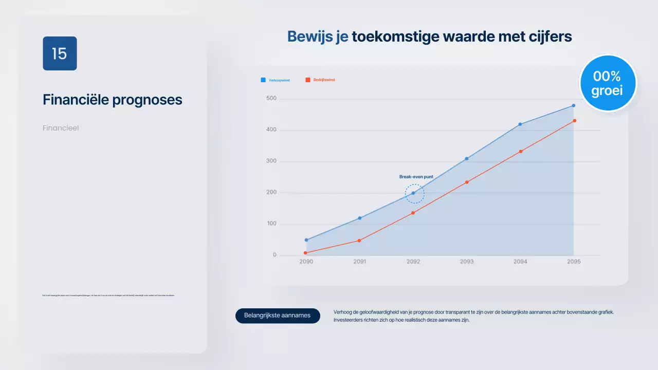 Modern bedrijfsplan in grijs en marineblauw