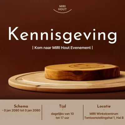 Informatiebericht over evenementen in Brown Simple