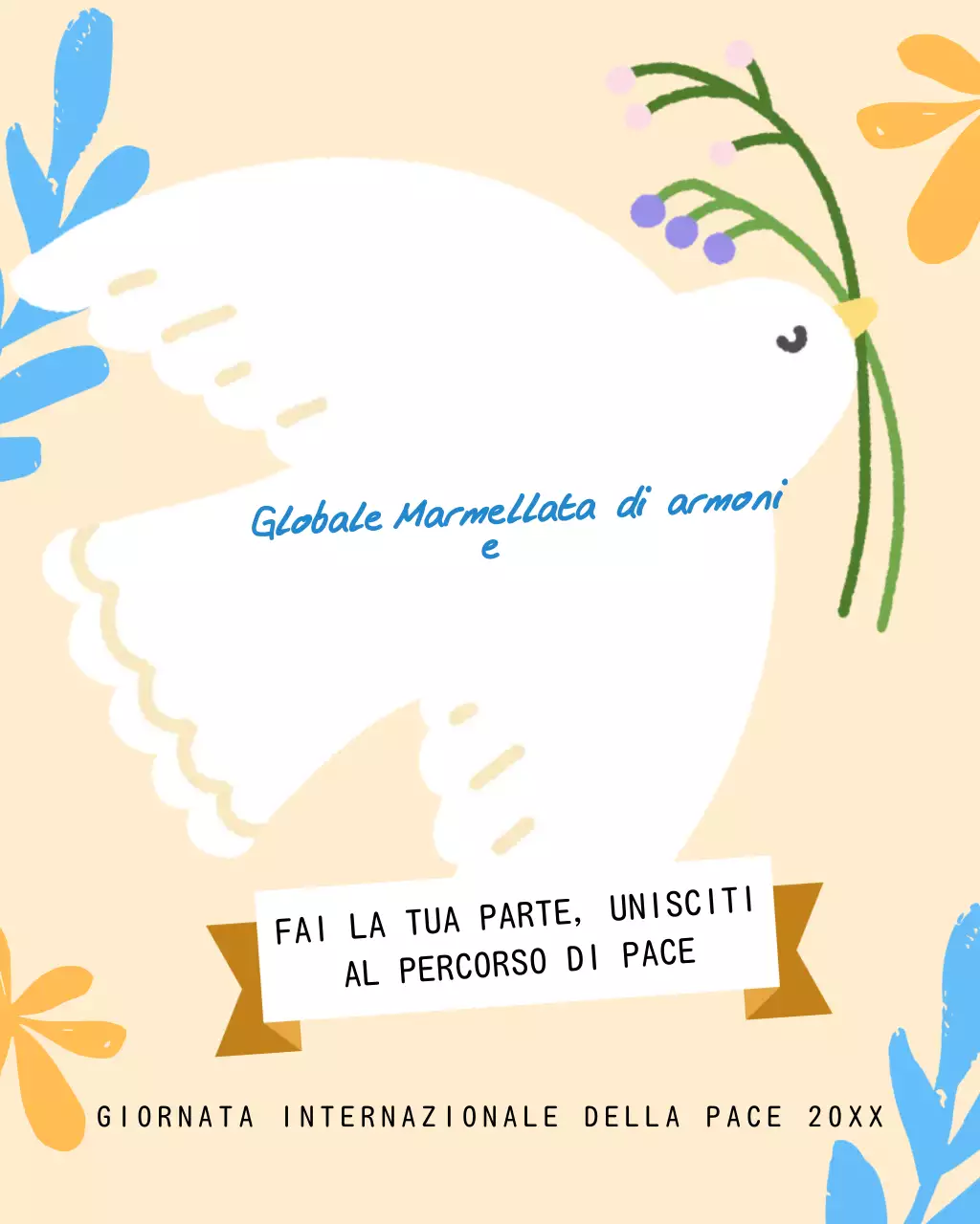 Post di Instagram dell'annuncio di Blue Modern Peace