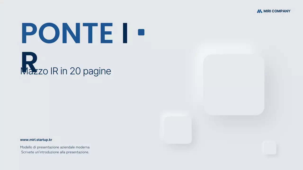 Proposta commerciale moderna in grigio e blu navy